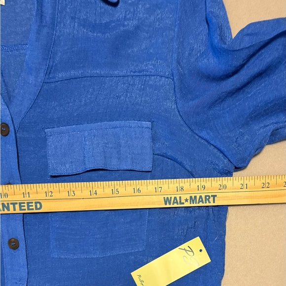 NWT PerSeption Concept Blue Button Down Shirt - Picture 7 of 11